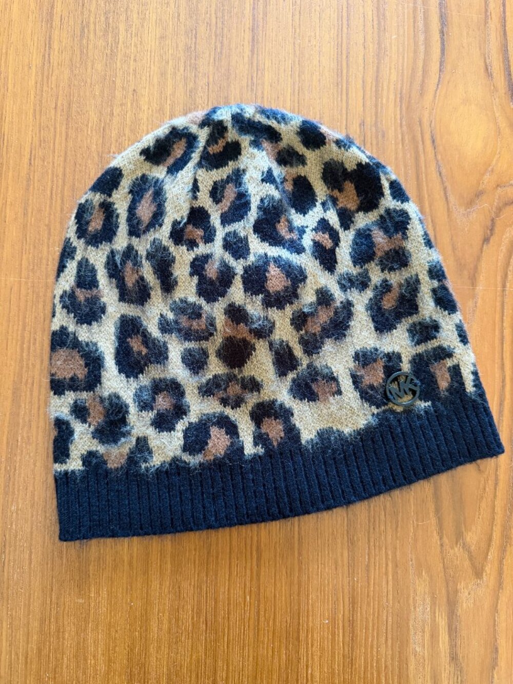 Cute MICHAEL Michael Kors Brushed Leopard Print Knit Beanie Hat